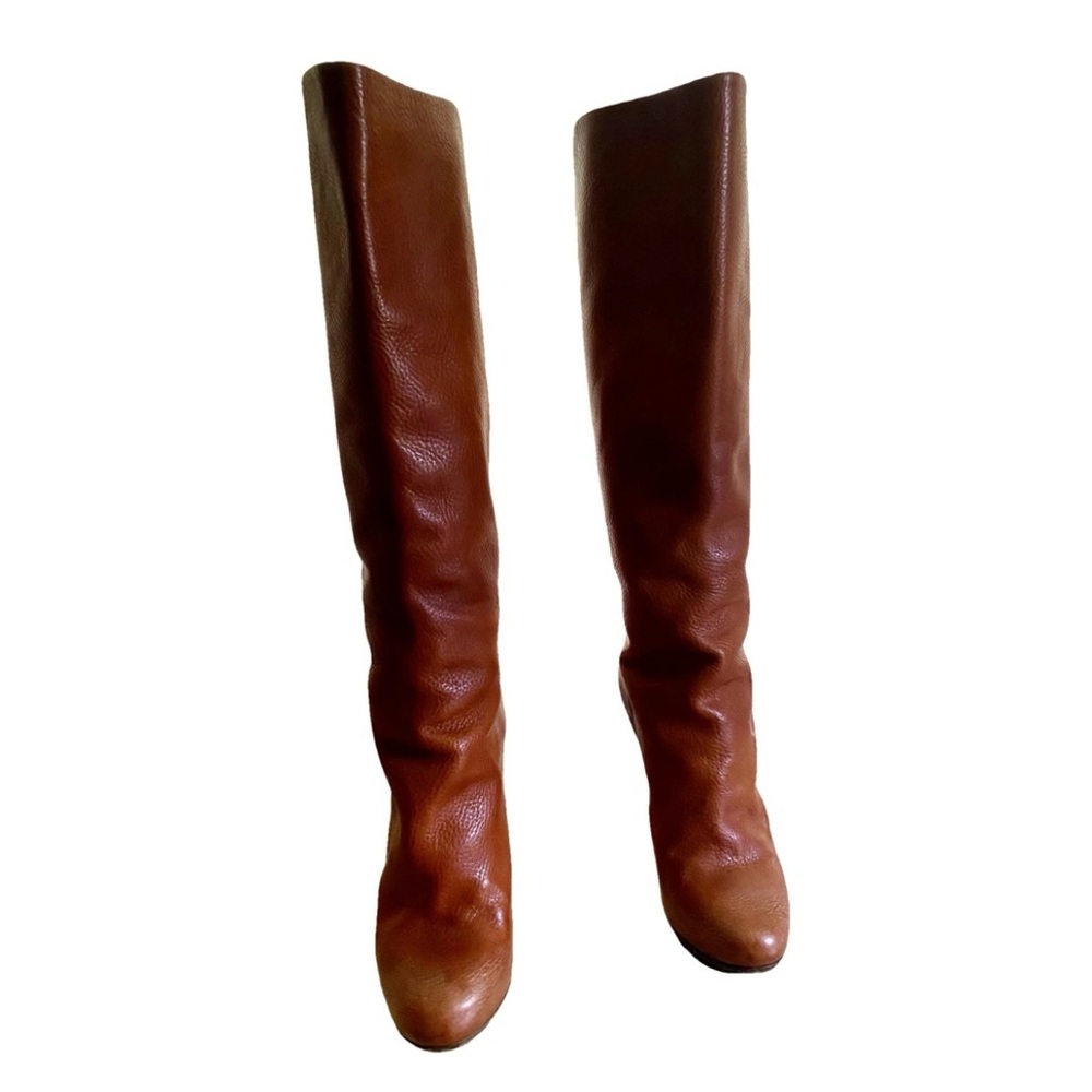 Maison Martin Margiela Brown Knee High Heeled Boots